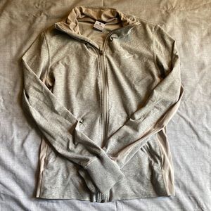 Nike grey countour tight fitting zip up jacket
